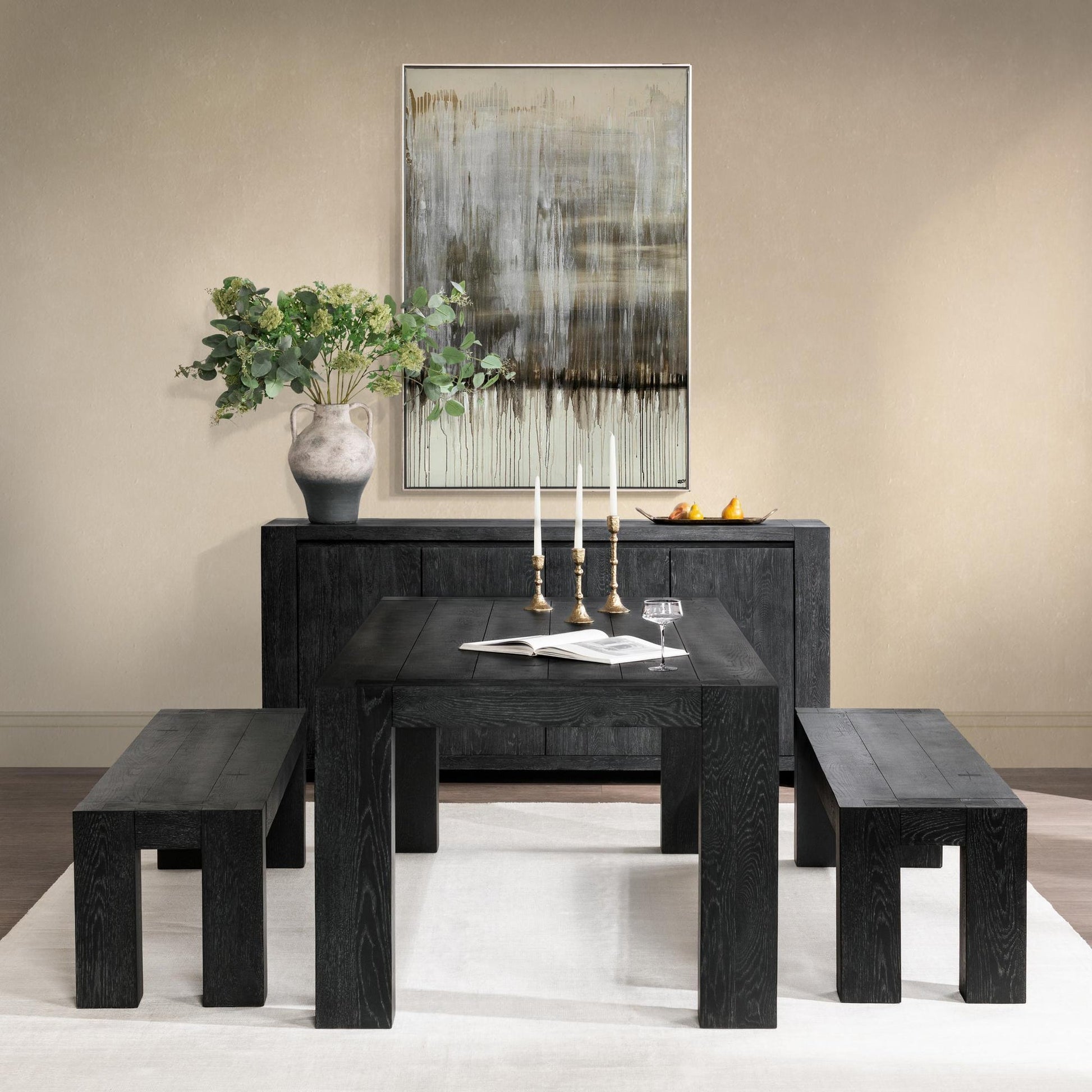 Onyx Haze Reclaimed Oak Dining Benche Bristol Bench Collection