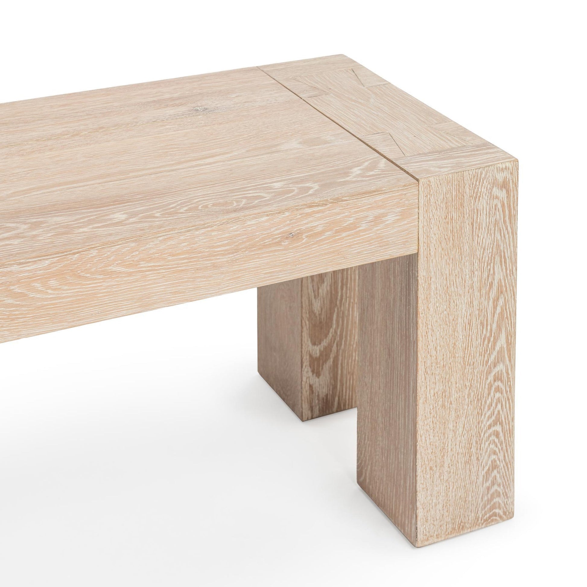 Aged Cream Reclaimed Oak Dining Benche Bristol Bench Collection
