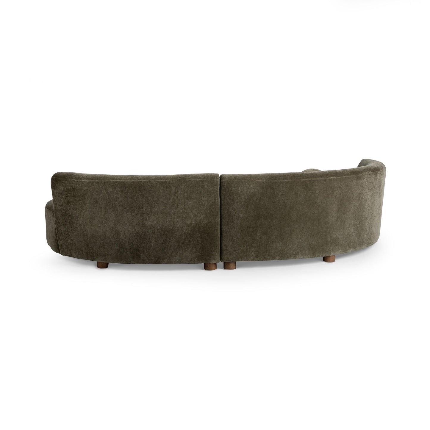 Olive Moss 100% Polyester Sofa Octavia 2 Piece Sectional Collection