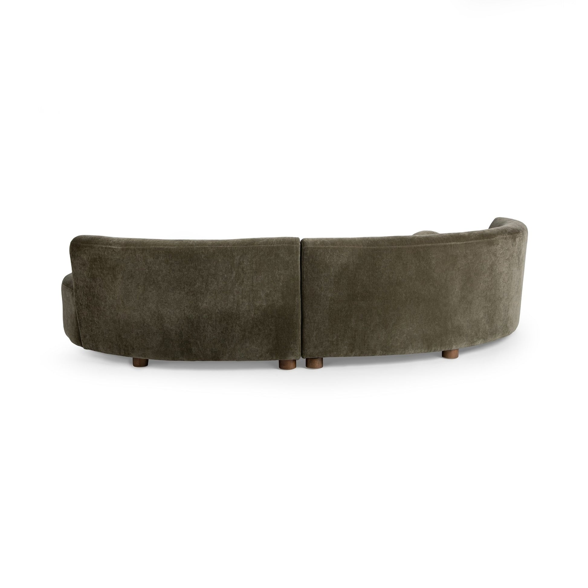 Olive Moss 100% Polyester Sofa Octavia 2 Piece Sectional Collection