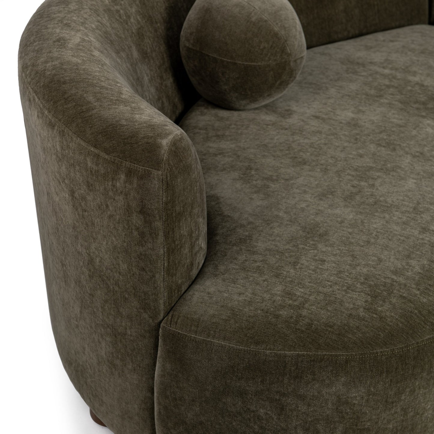 Olive Moss 100% Polyester Sofa Octavia 2 Piece Sectional Collection