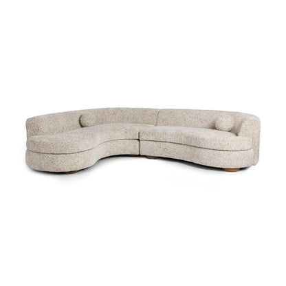 Frosty Oat 100% Polyester Sectional Concord 2 Piece Sectional Collection
