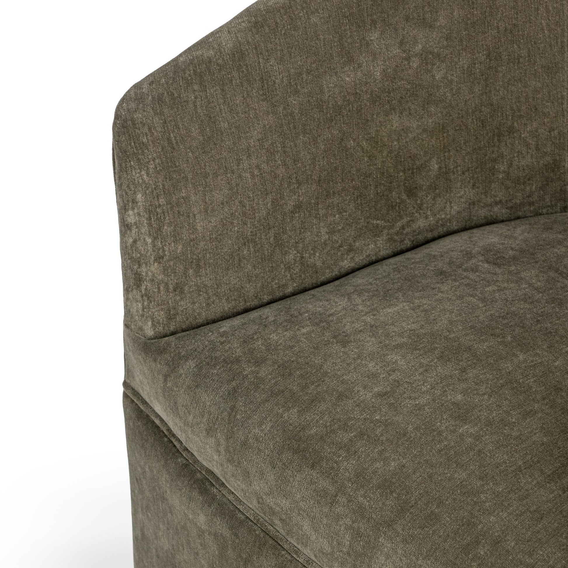 Olive Moss 100% Polyester Accent Chair Valencia Swivel Accent Chair Collection