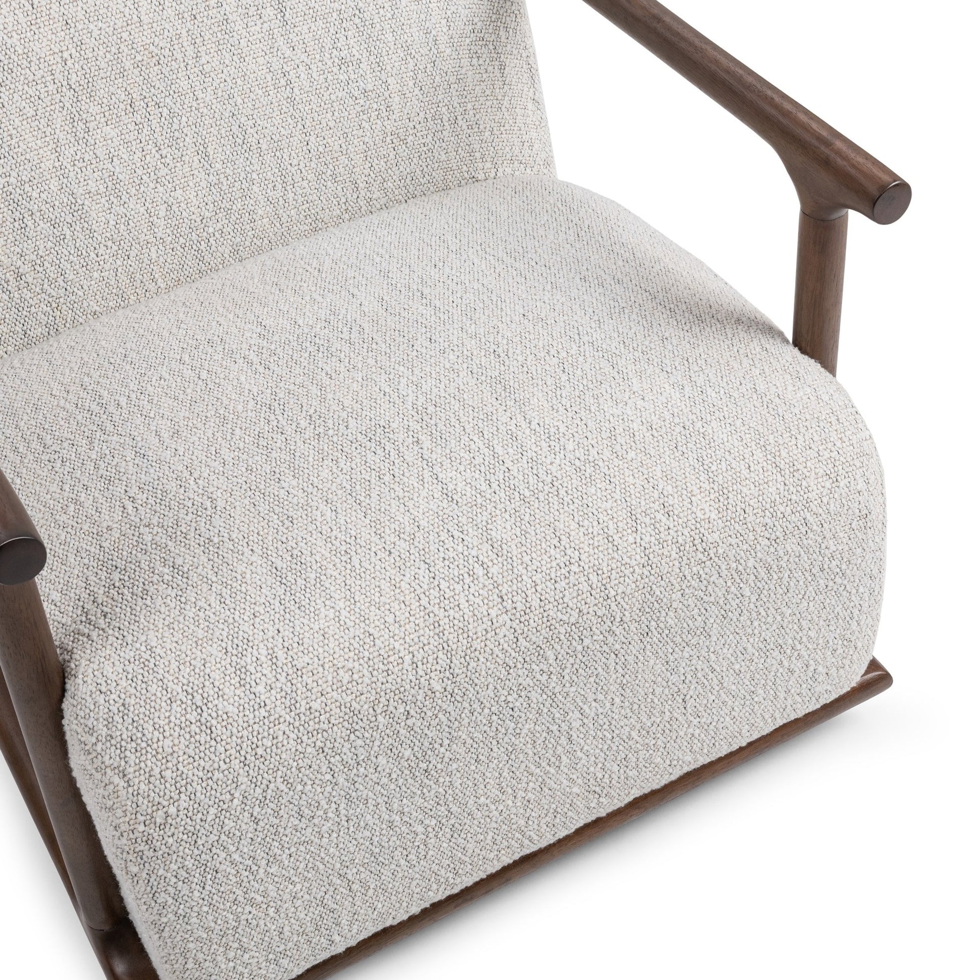 Ivory 100% Polyester Accent Chair Lucia Swivel Chair Collection