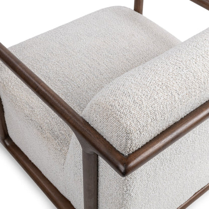 Ivory 100% Polyester Accent Chair Lucia Swivel Chair Collection