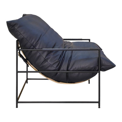 Indigo Top Grain Leather Accent Chair Palermo Accent Chair Collection