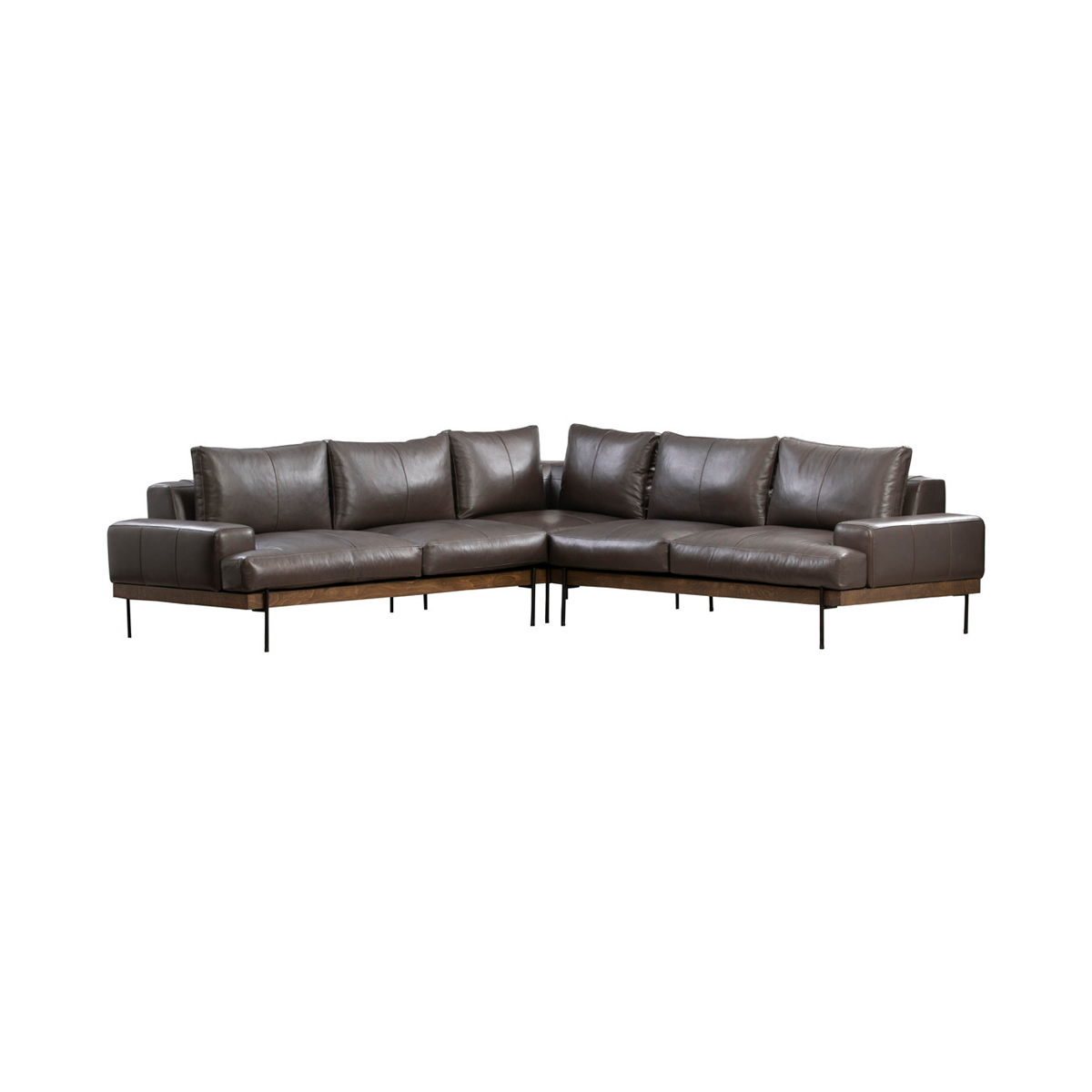 Storm Top Grain Leather Sectional Largo 3 Piece Sectional Collection
