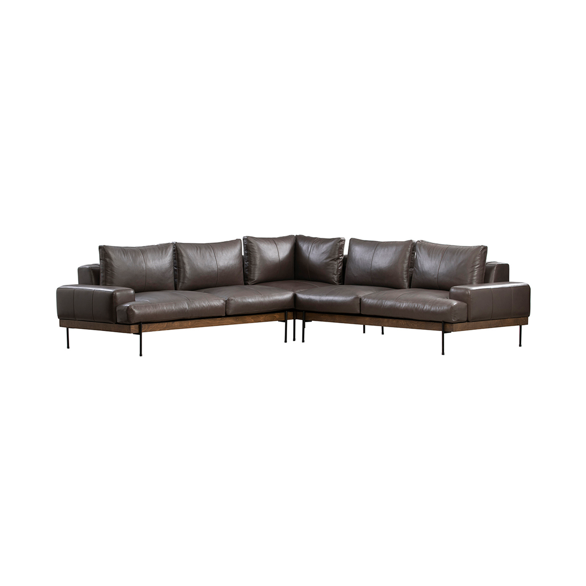 Storm Top Grain Leather Sectional Largo 3 Piece Sectional Collection