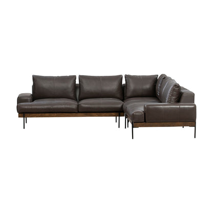 Storm Top Grain Leather Sectional Largo 3 Piece Sectional Collection