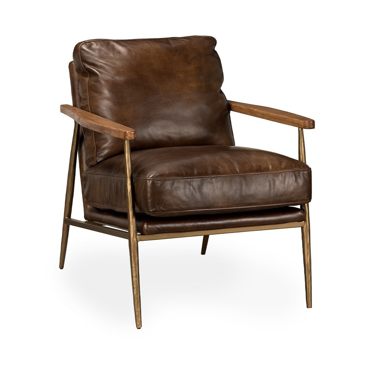 Truffle Brown Top Grain Leather Accent Chair Christopher Accent Chair Collection