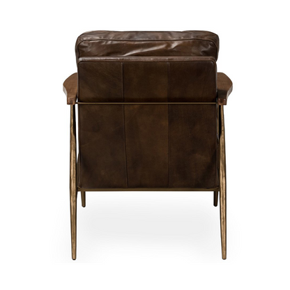 Truffle Brown Top Grain Leather Accent Chair Christopher Accent Chair Collection