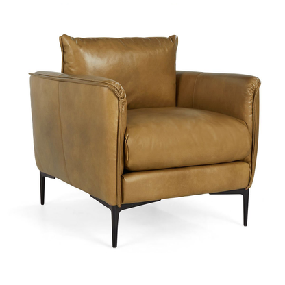 Adobe Tan Top Grain Leather Accent Chair Abigail Accent Chair Collection