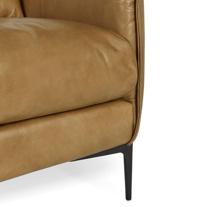 Adobe Tan Top Grain Leather Accent Chair Abigail Accent Chair Collection