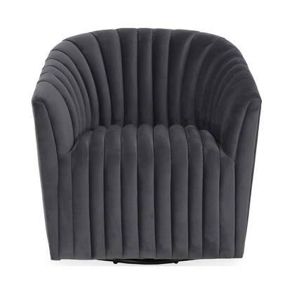 Gray 100% Polyester Accent Chair Arline Swivel Chair Collection
