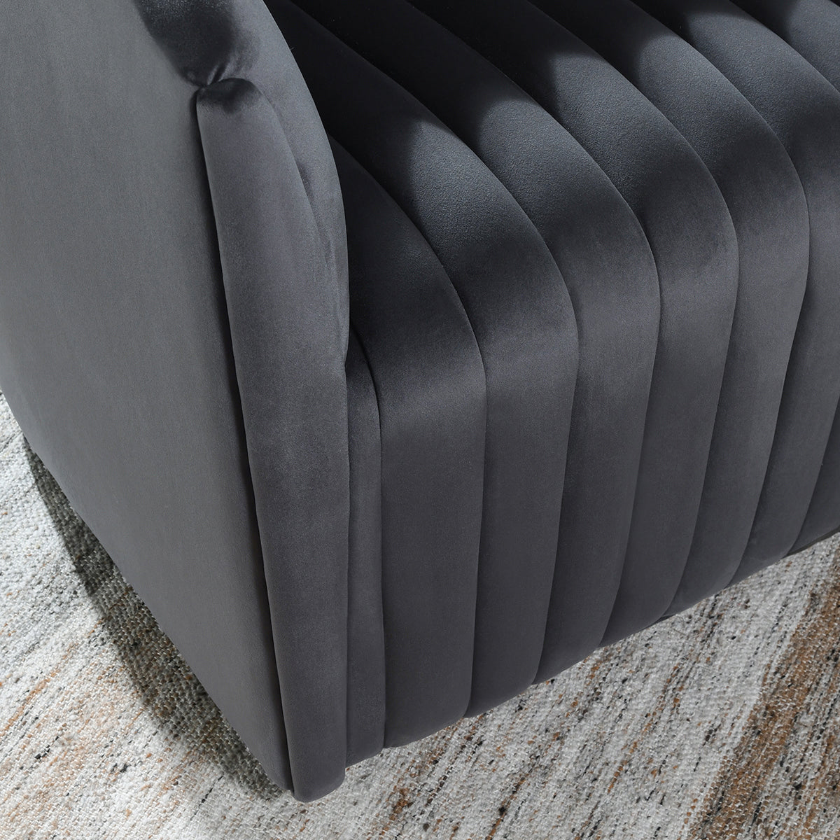 Gray 100% Polyester Accent Chair Arline Swivel Chair Collection