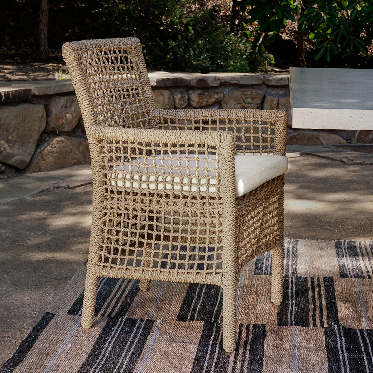 Natural Synthetic Hyacinth Rope Outdoor Dining Chair Brisbane Outdoor Dining Chair Collection
