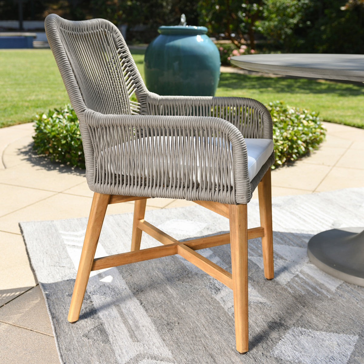 Gray Polypropylene Rope Outdoor Dining Chair Marley Outdoor Dining Chair Collection