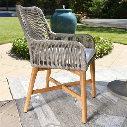 Gray Polypropylene Rope Outdoor Dining Chair Marley Outdoor Dining Chair Collection