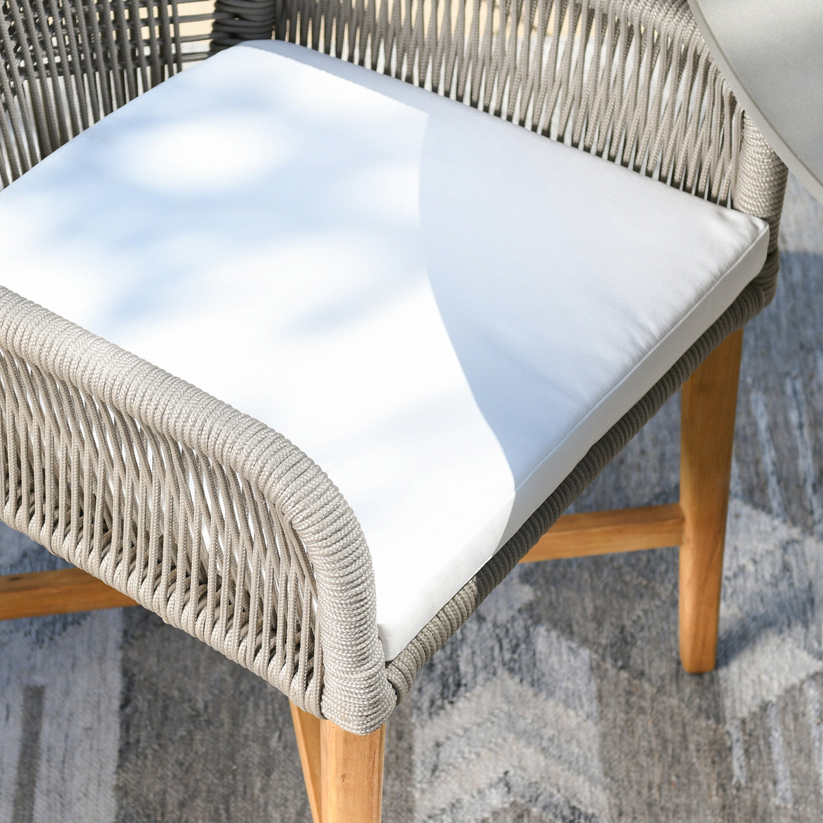 Gray Polypropylene Rope Outdoor Dining Chair Marley Outdoor Dining Chair Collection