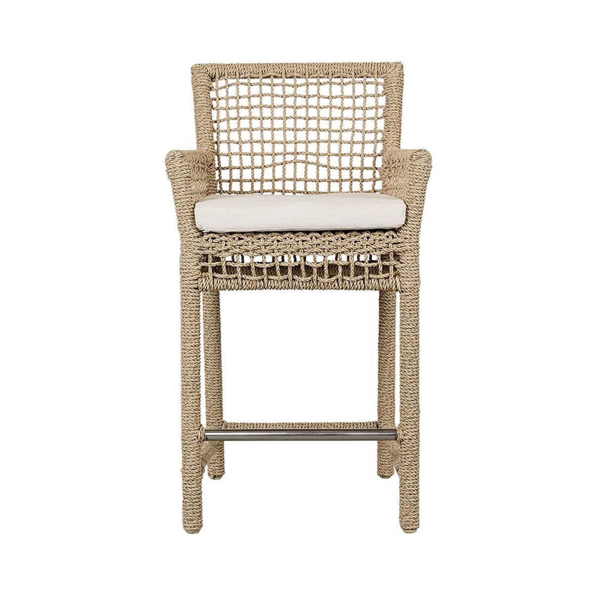 Natural Synthetic Hyacinth Rope Outdoor Bar & Counter Stool Brisbane Outdoor Counter Stool Collection