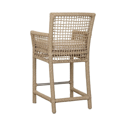 Natural Synthetic Hyacinth Rope Outdoor Bar & Counter Stool Brisbane Outdoor Counter Stool Collection