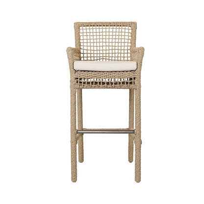 Natural Synthetic Hyacinth Rope Outdoor Bar & Counter Stool Brisbane Outdoor Bar Stool Collection
