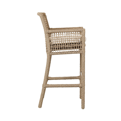 Natural Synthetic Hyacinth Rope Outdoor Bar & Counter Stool Brisbane Outdoor Bar Stool Collection