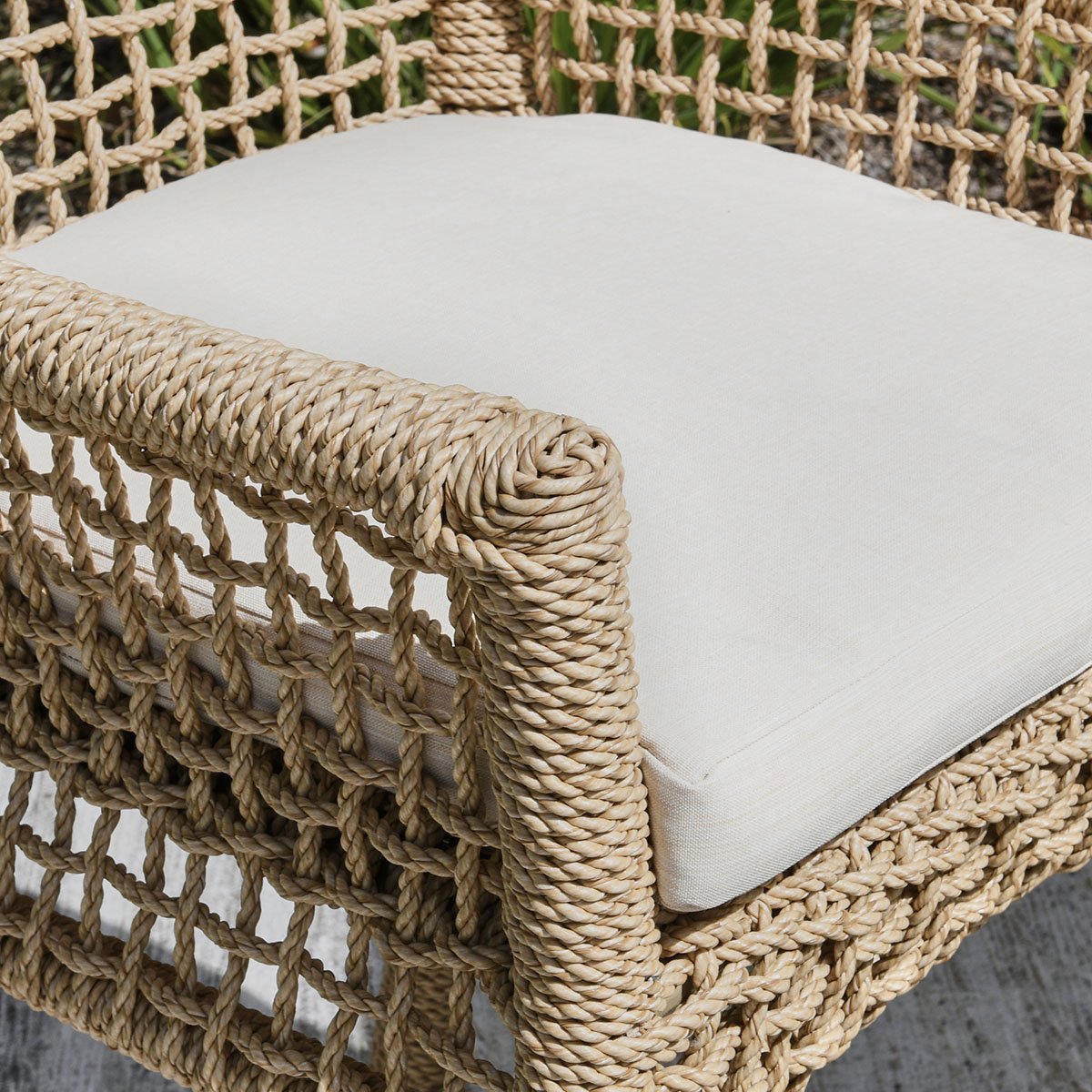 Natural Synthetic Hyacinth Rope Outdoor Bar & Counter Stool Brisbane Outdoor Bar Stool Collection