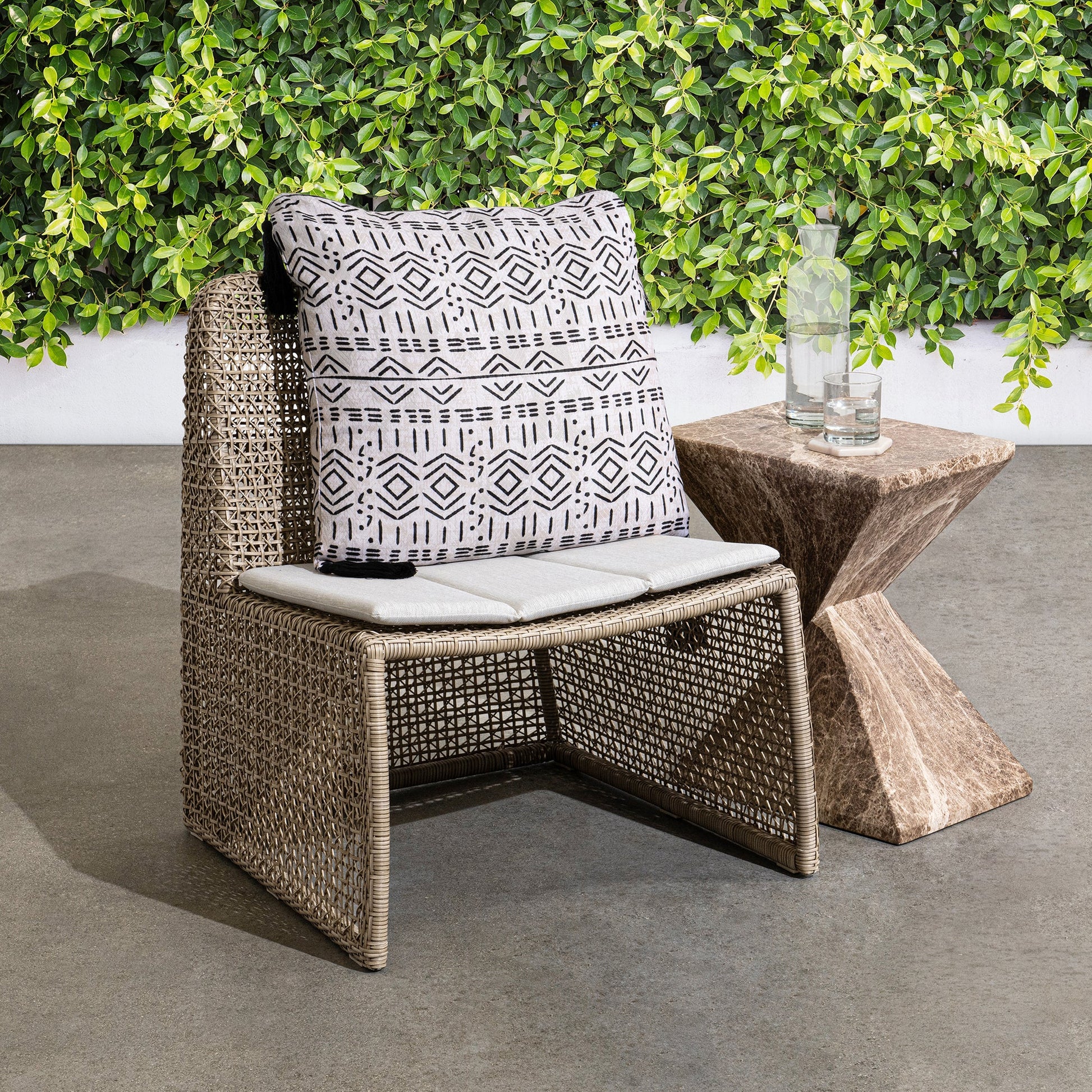 Linen High Density Polyethylene Outdoor Accent Chair Michelle Outdoor Accent Chair Collection
