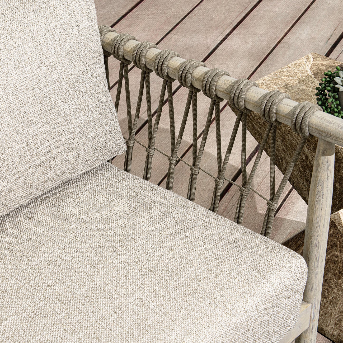 Taupe Teak Wood Outdoor Accent Chair Leo Outdoor Accent Chair Collection