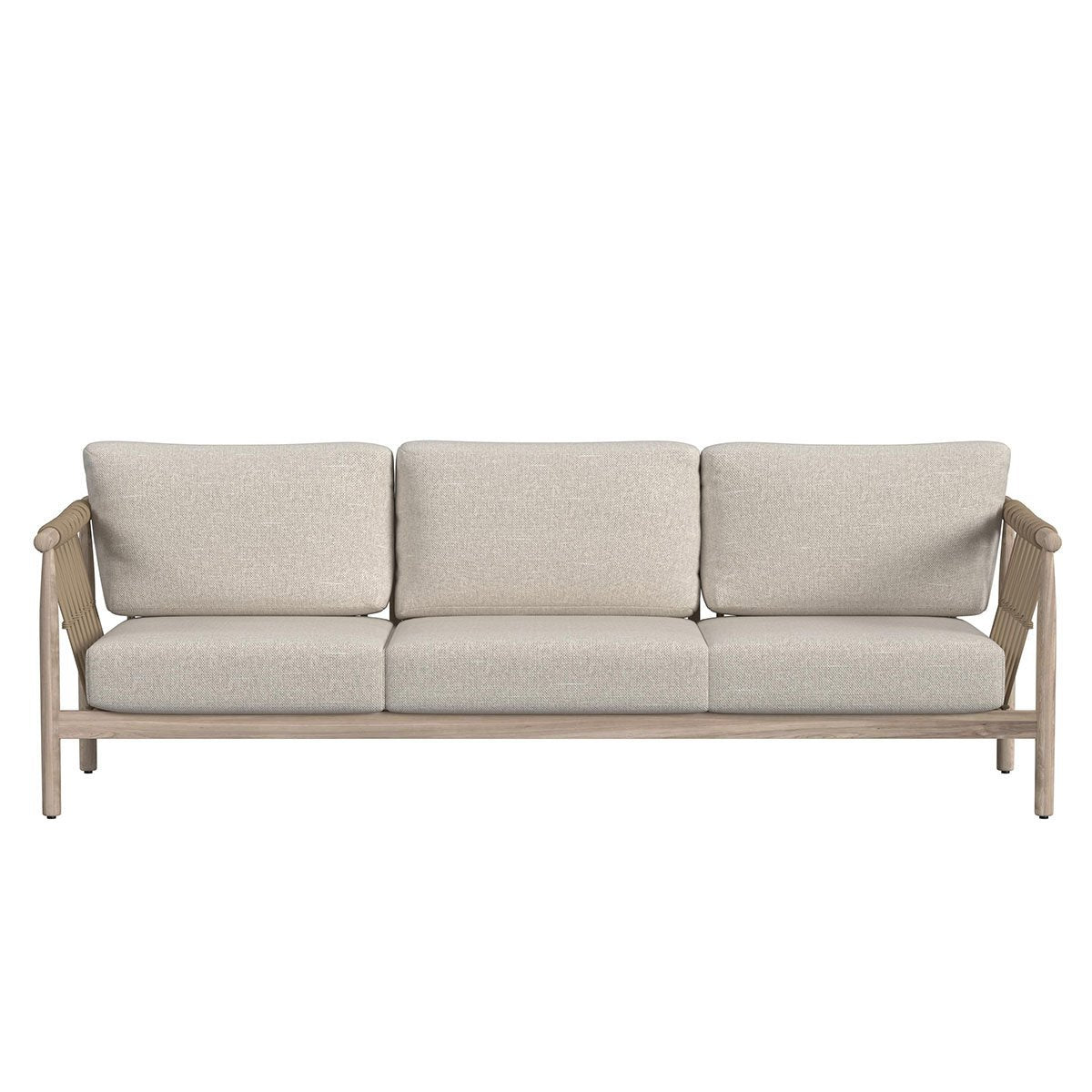 Taupe Teak Wood Outdoor Sofas & Sectional Leo Outdoor Sofa Collection