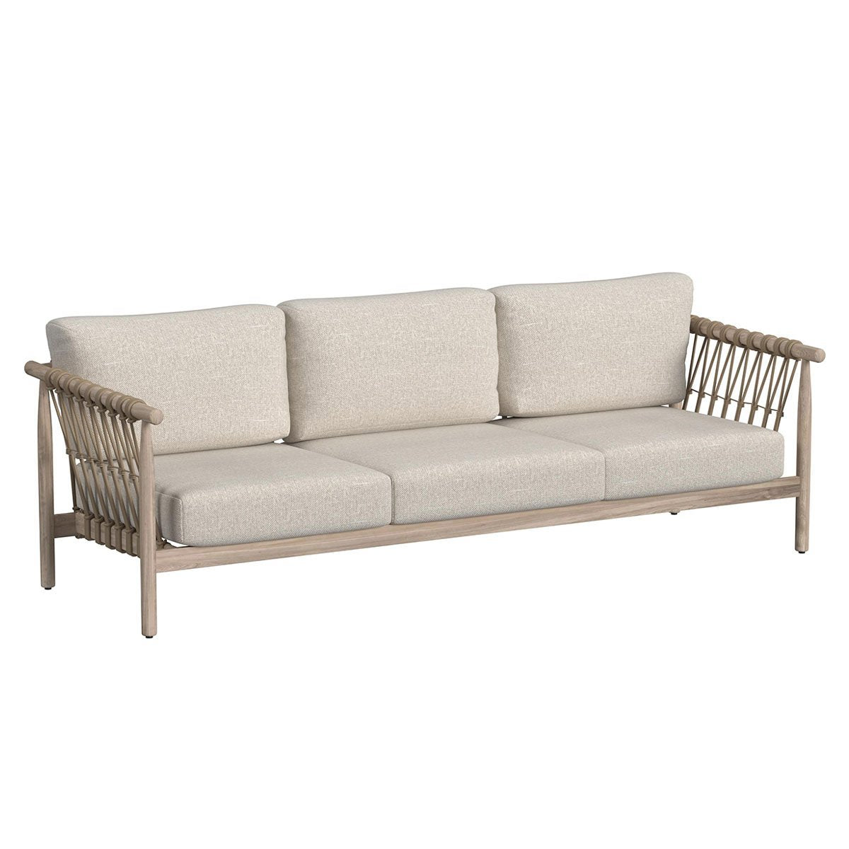 Taupe Teak Wood Outdoor Sofas & Sectional Leo Outdoor Sofa Collection