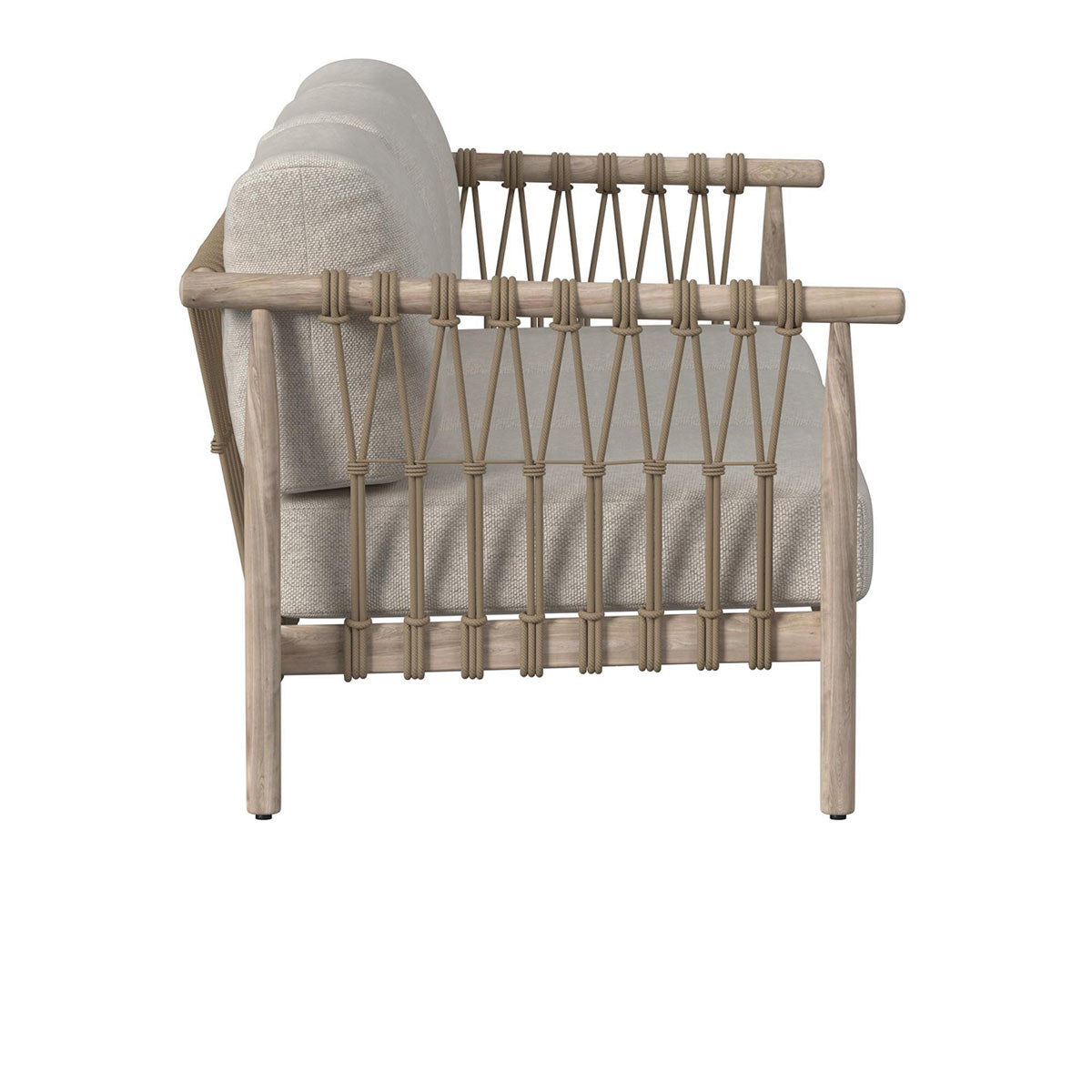 Taupe Teak Wood Outdoor Sofas & Sectional Leo Outdoor Sofa Collection