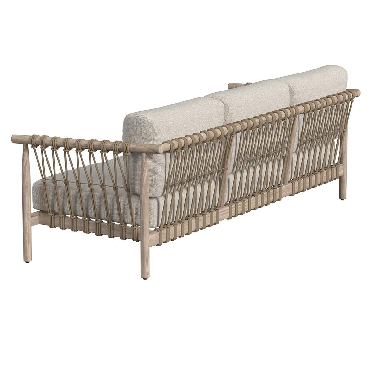 Taupe Teak Wood Outdoor Sofas & Sectional Leo Outdoor Sofa Collection