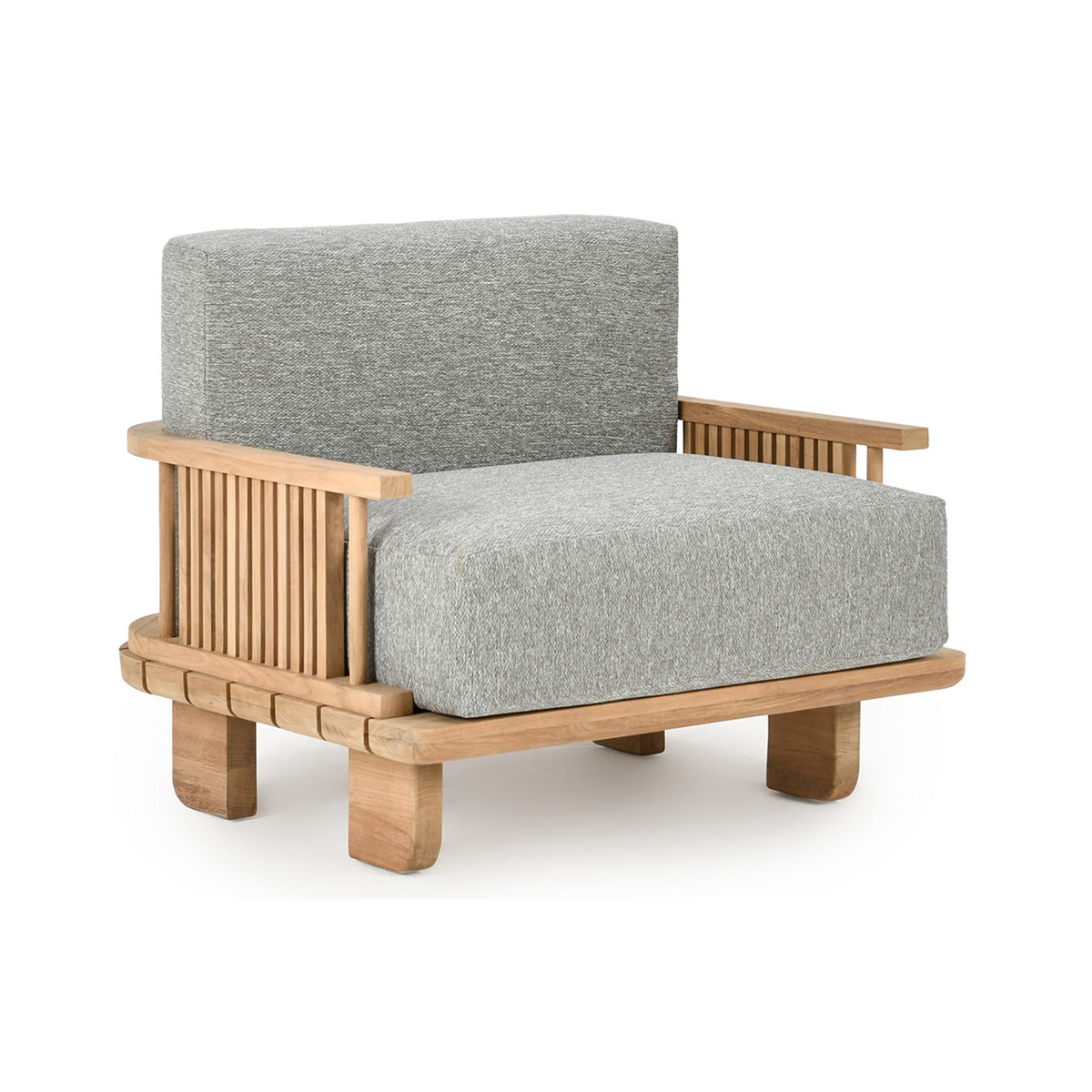 Hudson Outdoor Accent Chair Natural/Gray
