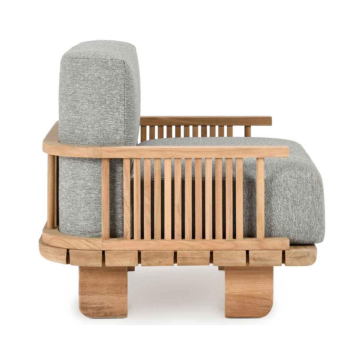 Hudson Outdoor Accent Chair Natural/Gray