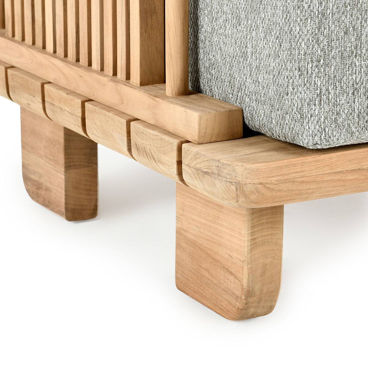 Natural/Gray Teak Wood Outdoor Accent Chair Hudson Outdoor Accent Chair Collection