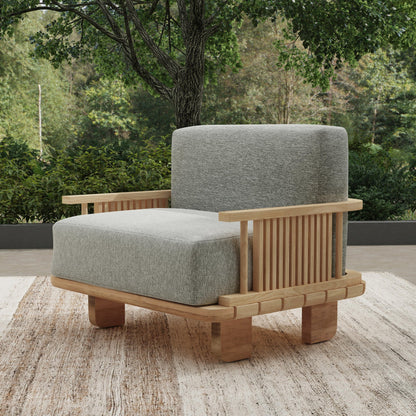 Hudson Outdoor Accent Chair Natural/Gray