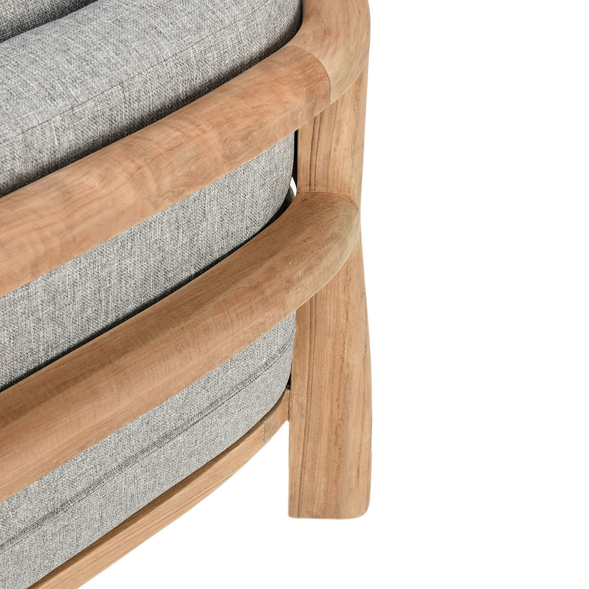 Natural/Gray Grade-A Teak Wood Outdoor Accent Chair Aston Outdoor Accent Chair Collection