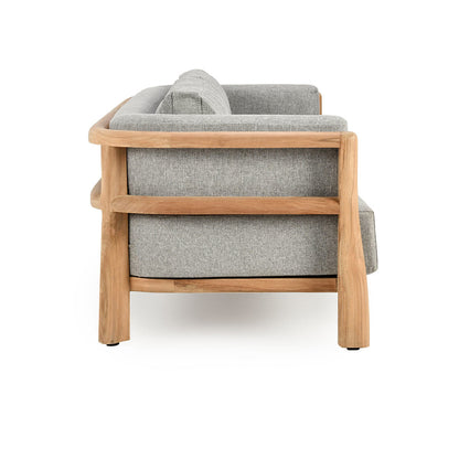 Natural/Gray Grade-A Teak Wood Outdoor Sofas & Sectional Aston Outdoor Sofa Collection