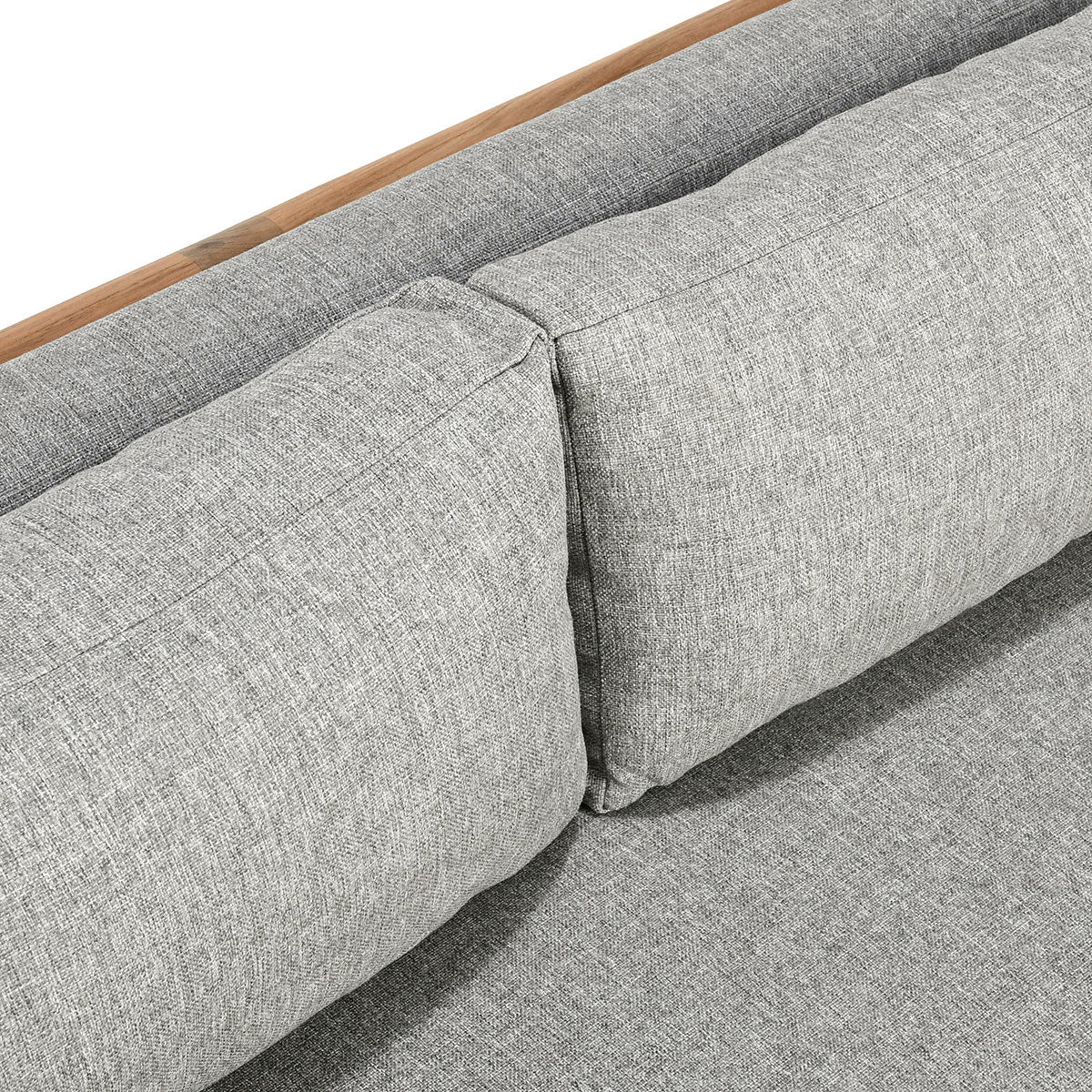 Natural/Gray Grade-A Teak Wood Outdoor Sofas & Sectional Aston Outdoor Sofa Collection