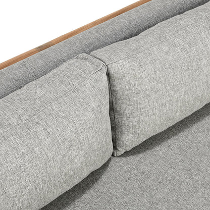 Natural/Gray Grade-A Teak Wood Outdoor Sofas & Sectional Aston Outdoor Sofa Collection