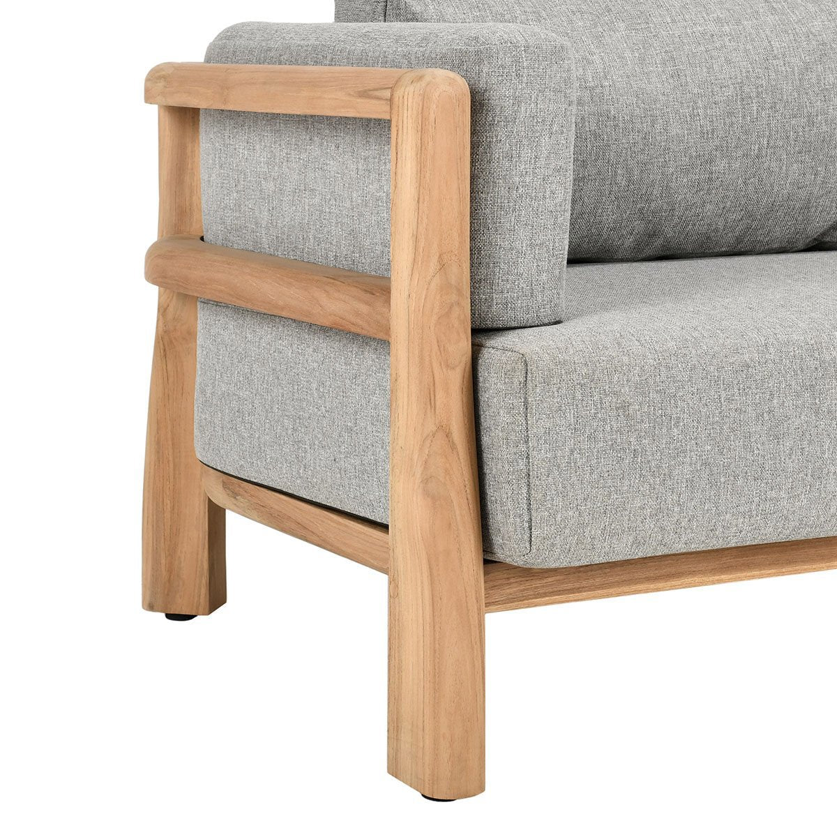 Natural/Gray Grade-A Teak Wood Outdoor Sofas & Sectional Aston Outdoor Sofa Collection