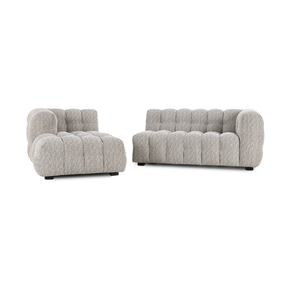 Heathered Gray 100% Polyester Sectional Walter 2 Piece Sectional Collection