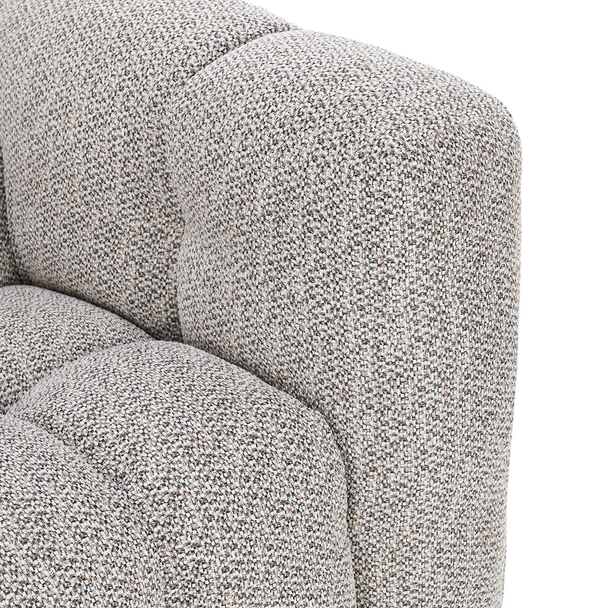 Heathered Gray 100% Polyester Sectional Walter 2 Piece Sectional Collection