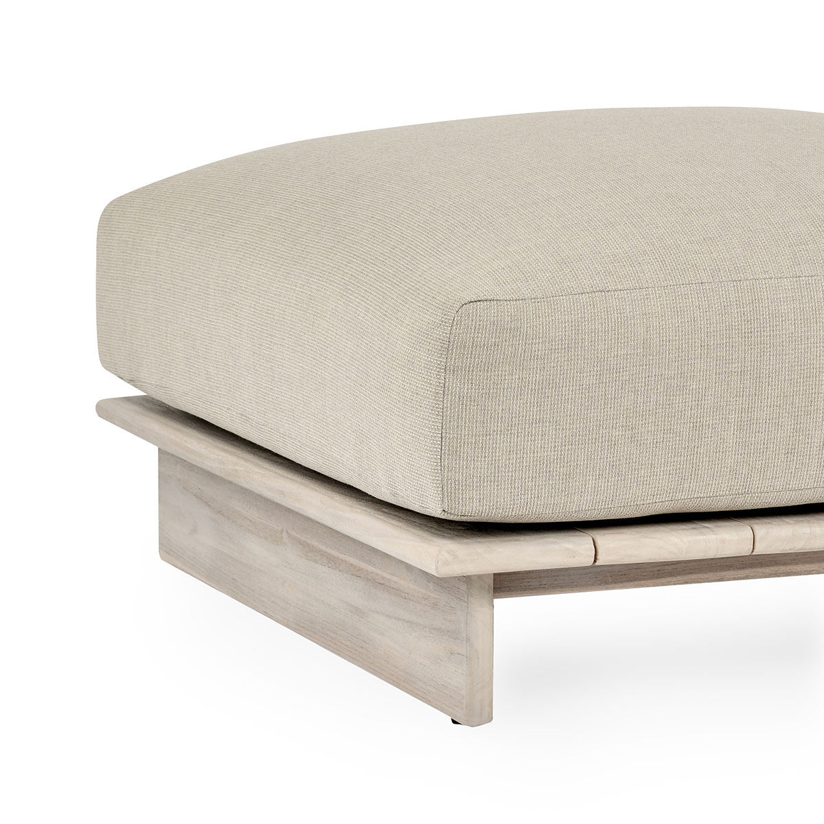 Taupe Teak Wood Outdoor Sofas & Sectional Livia Outdoor Ottoman Collection