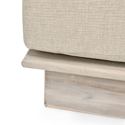 Taupe Teak Wood Outdoor Sofas & Sectional Livia Outdoor Ottoman Collection