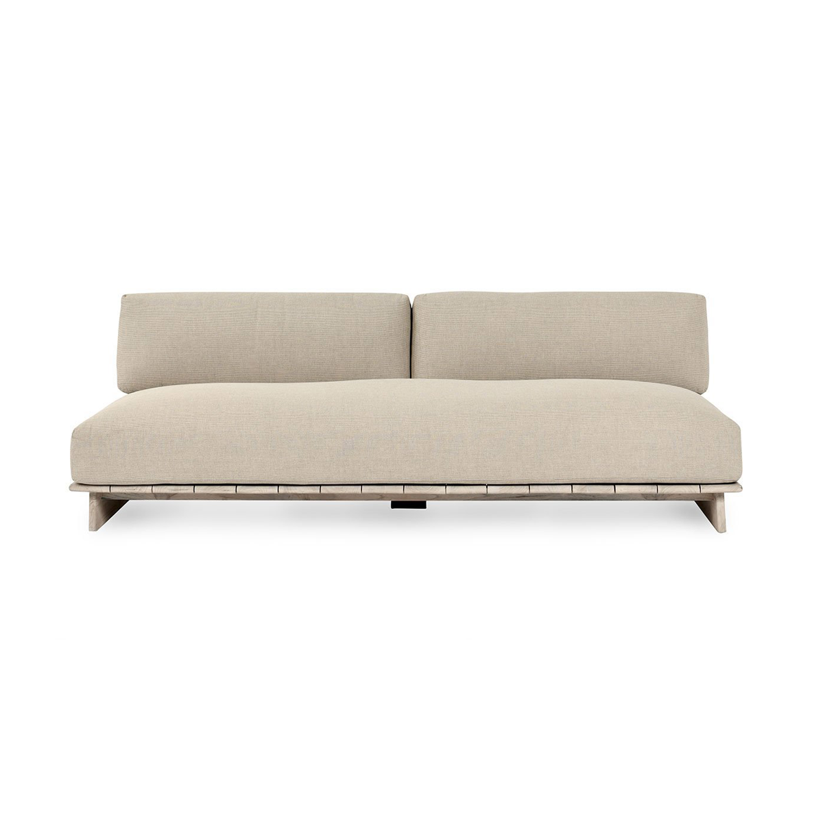 Taupe Teak Wood Outdoor Sofas & Sectional Livia Outdoor Sofa Collection