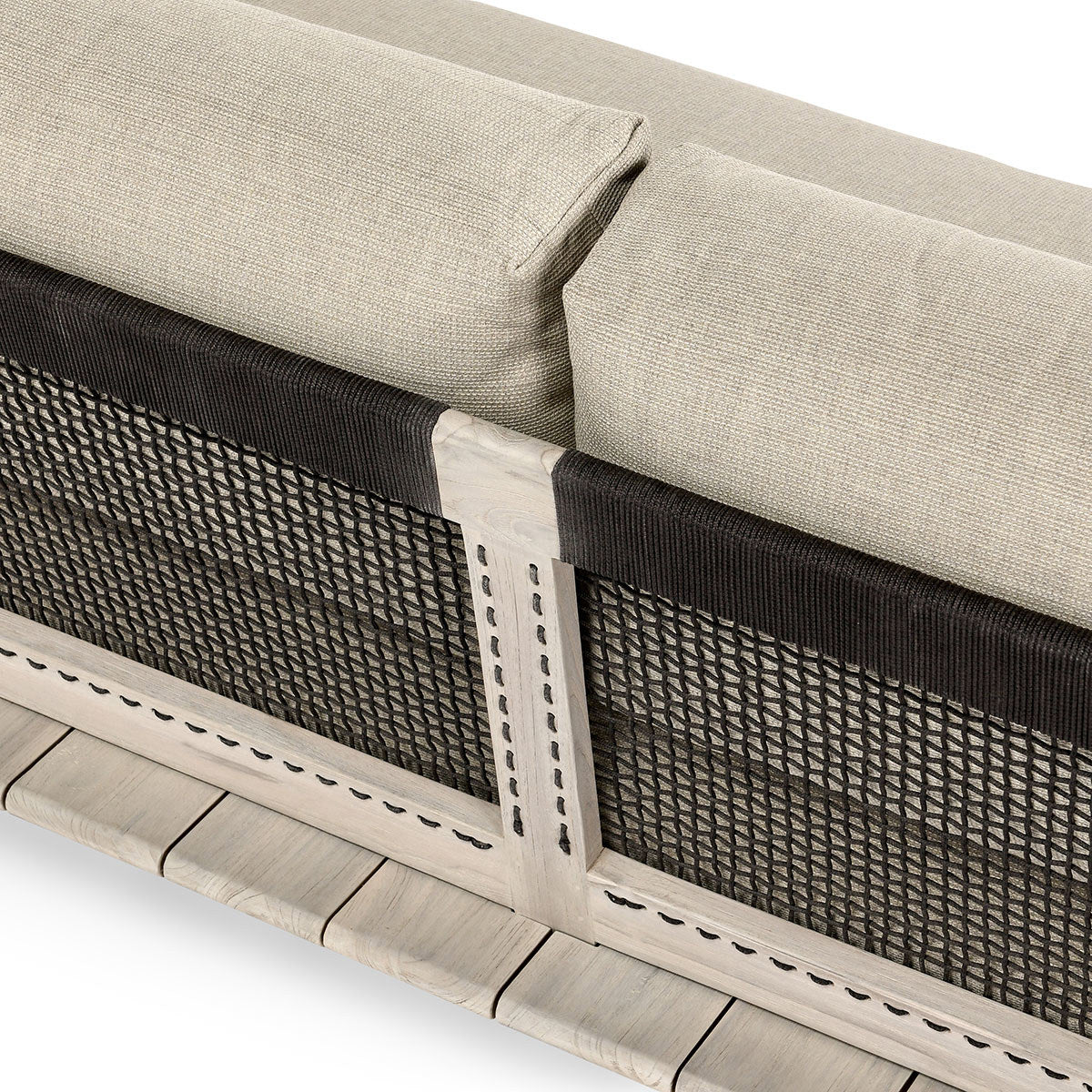 Taupe Teak Wood Outdoor Sofas & Sectional Livia Outdoor Sofa Collection