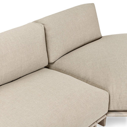 Taupe Teak Wood Outdoor Sofas & Sectional Livia Outdoor 3 Piece Sectional Collection